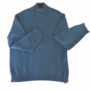 L.L. Bean heavyweight cotton 1/4 zip sweater sz XL-Reg
